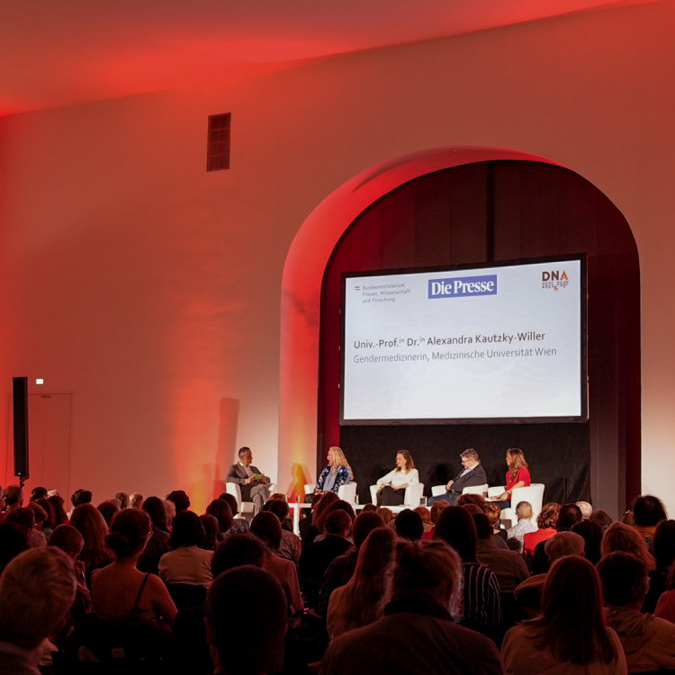 Vorschau Science Talk > Wie Gendern auch Leben retten kann. Über die Bedeutung von Geschlechtergerechtigkeit in Medizin, Forschung und Gesellschaft am 19. Mai  2025